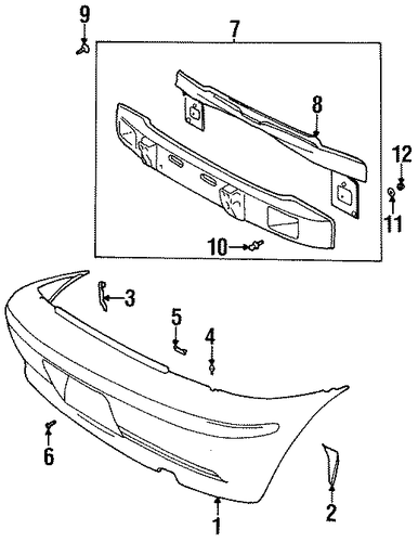 Metro BUMPER & COMPONENTS - REAR