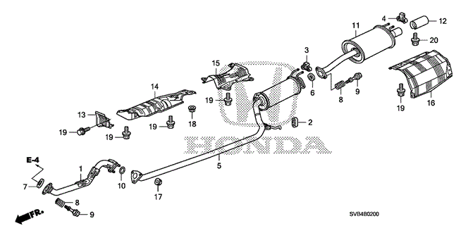 ELECTRICAL / EXHAUST / HEATER / FUEL/EXHAUST PIPE - MUFFLER (1.8L) for 2010 Honda CIVIC COUPE #1