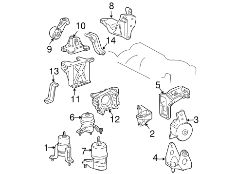 ENGINE/ENGINE & TRANS MOUNTING for 2005 Toyota Sienna #1