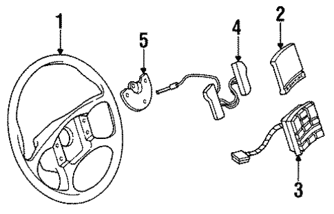 Steering/Steering Wheel & Trim for 1991 Pontiac Grand Prix #1