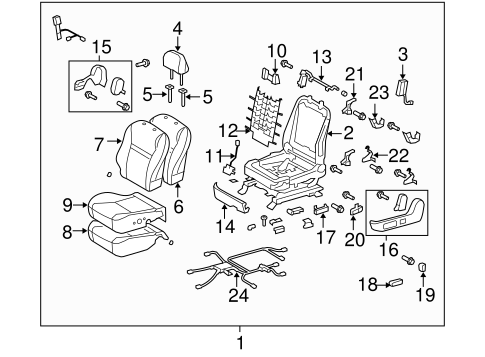 BODY/DRIVER SEAT COMPONENTS for 2010 Toyota Corolla #1