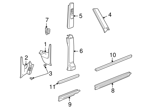 Discovery INTERIOR TRIM - PILLARS