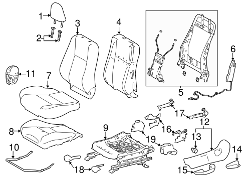 BODY/DRIVER SEAT COMPONENTS for 2014 Toyota Corolla #1