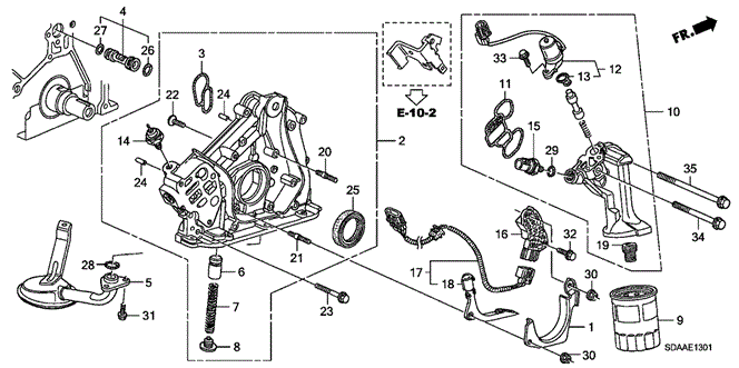 Engine/Oil Pump (V6) for 2007 Honda ACCORD SEDAN #1