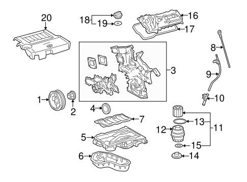 ENGINE/ENGINE PARTS for 2008 Toyota Avalon #1