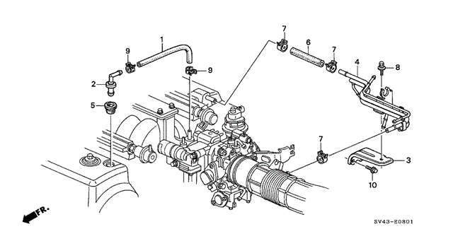 ENGINE/BREATHER TUBE (V6) for 1995 Honda ACCORD SEDAN #1
