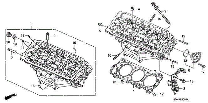 Engine/Front Cylinder Head (V6) for 2007 Honda ACCORD COUPE #1
