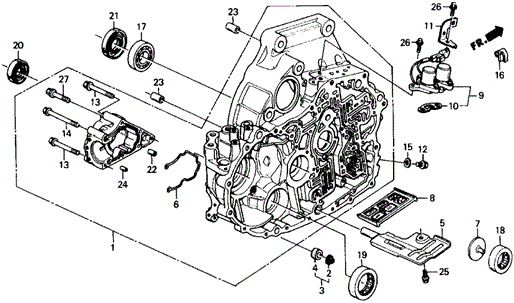 TRANSMISSION - AUTOMATIC/AT TORQUE CONVERTER HOUSING for 1990 Honda CIVIC 5-DOOR #1