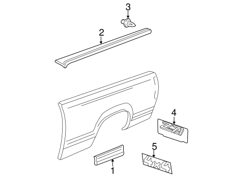 Sierra 1500 EXTERIOR TRIM - PICK UP BOX 5