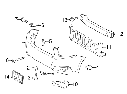 BODY/BUMPER & COMPONENTS - FRONT for 2008 Toyota Highlander #1