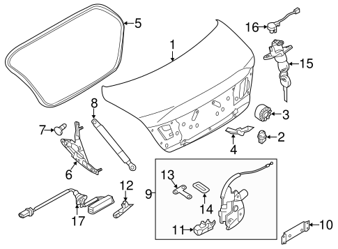 Lid & Components for 2019 Infiniti Q70 #0