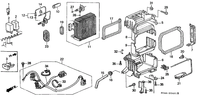 Body/Air Conditioning/A/C Unit (2) for 1999 Honda CIVIC SEDAN #1