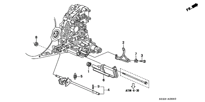 TRANSMISSION - AUTOMATIC/AT SHIFT SHAFT (1) for 1996 Honda CIVIC HATCHBACK #1
