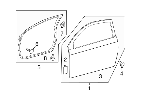 BODY/DOOR & COMPONENTS for 2007 Scion tC #1