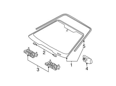 Body/Glass - Windshield for 2001 Ford Focus #1