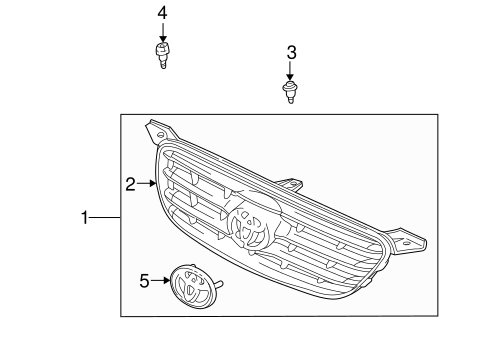 BODY/GRILLE & COMPONENTS for 2004 Toyota Corolla #1
