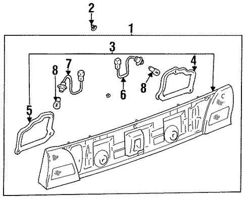 ELECTRICAL/BACKUP LAMPS for 1996 Toyota Camry #1