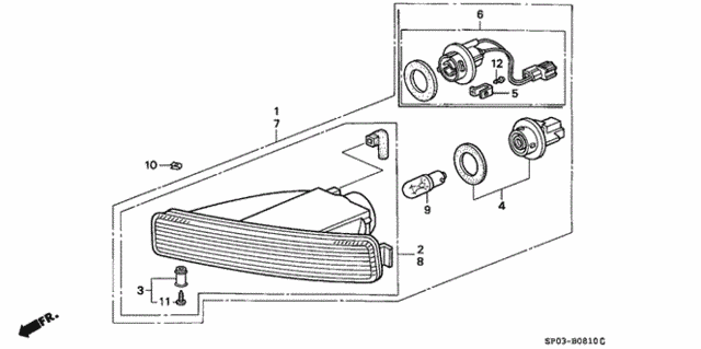 Front Turn Light for 1993 Acura Legend #0
