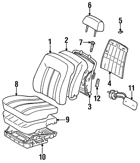 BODY/FRONT SEAT COMPONENTS for 1999 Toyota Avalon #2
