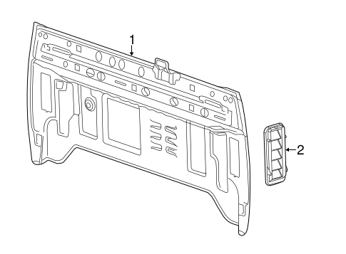 Back Panel for 2018 GMC Sierra 1500 #0
