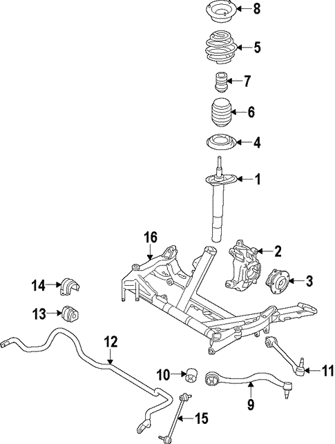 Front Suspension for 2014 BMW 320i #0