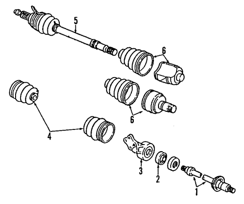 Axle Shafts & Joints for 1990 Ford Probe #0