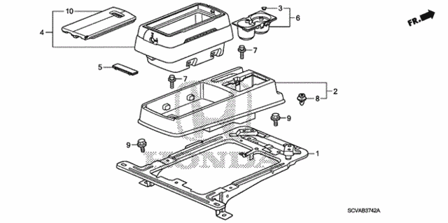 Console (3) for 2010 Honda ELEMENT 5-DOOR #0