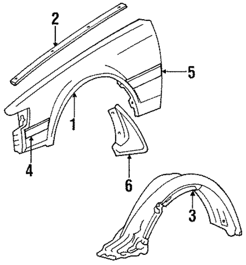 Exterior Trim - Fender for 1986 Toyota Celica #0