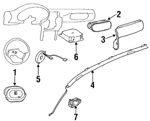 Air Bag Components for 1996 Saturn SL #0