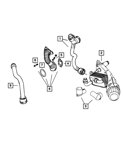 Engine Oil Cooler for 2015 Jeep Renegade #0