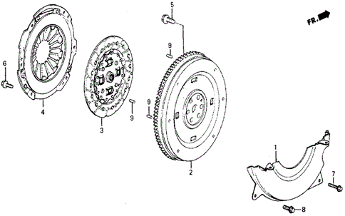 ENGINE/CLUTCH - FLYWHEEL for 1986 Honda CIVIC 5-DOOR #1