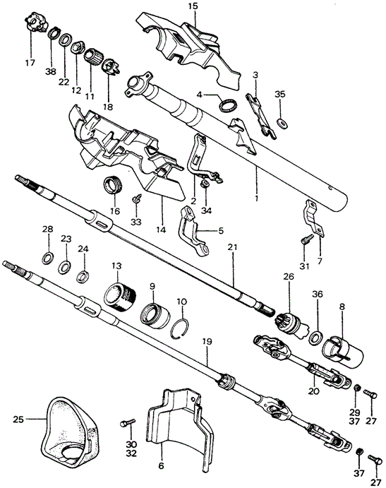 CHASSIS/STEERING COLUMN (1) for 1981 Honda CIVIC HATCHBACK #1