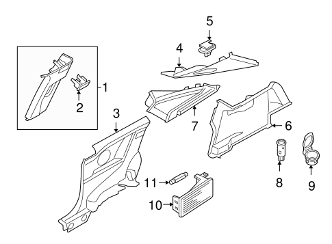 Astra INTERIOR TRIM - QUARTER PANELS