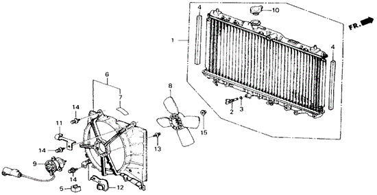 ELECTRICAL / EXHAUST / HEATER / FUEL/RADIATOR (DENSO) for 1989 Honda ACCORD COUPE #1