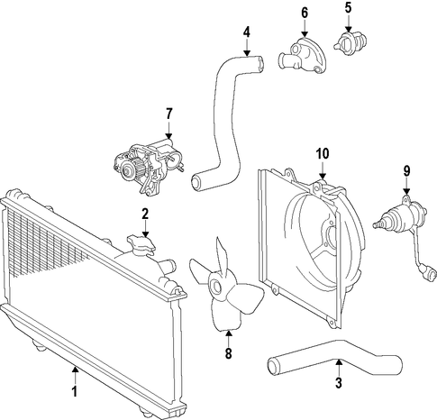 COOLING SYSTEM/COOLING SYSTEM for 1997 Toyota Camry #1