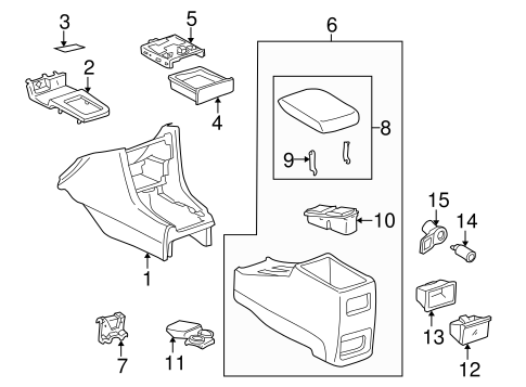 BODY/CENTER CONSOLE for 1997 Toyota Camry #2