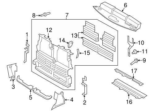 Body/Air Deflector for 2015 Ford Edge #1