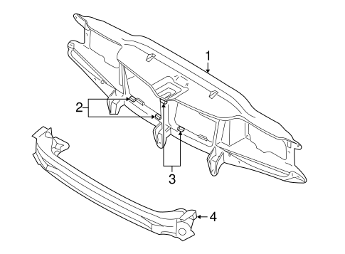 V70 RADIATOR SUPPORT