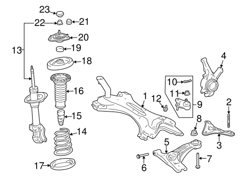 FRONT SUSPENSION/SUSPENSION COMPONENTS for 2005 Scion tC #1