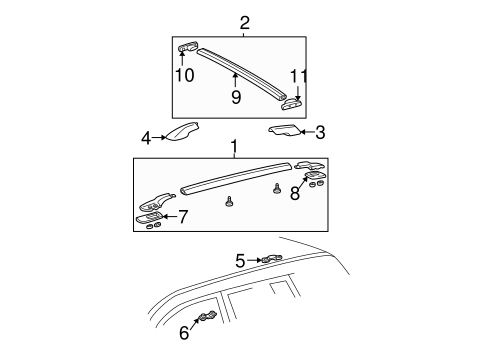 BODY/ROOF RACK for 2004 Toyota RAV4 #1
