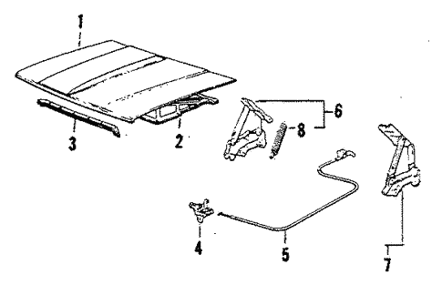 Hood & Components for 1987 Toyota Cressida #0