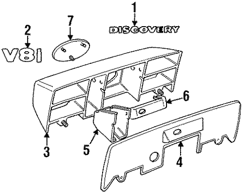 Exterior Trim - Back Door for 1994 Land Rover Discovery #0