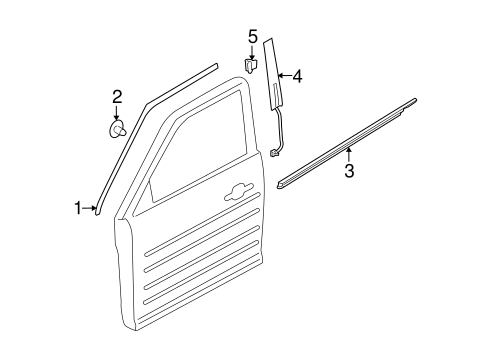 Flex EXTERIOR TRIM - FRONT DOOR