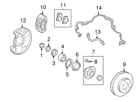 BRAKES/FRONT BRAKES for 2004 Toyota Sequoia #2