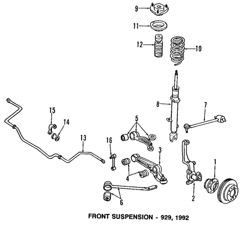 Suspension Components for 1992 Mazda 929 #1