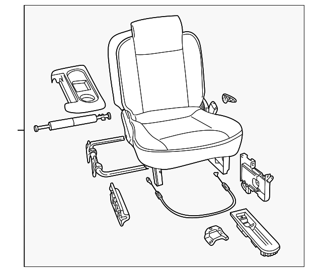 HLD500730SMS Деталь SEAT ASSY, LEFT