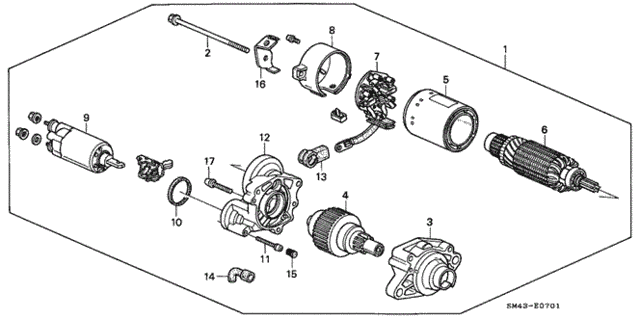 Starter Motor (Mitsuba) for 1991 Honda ACCORD SEDAN #0