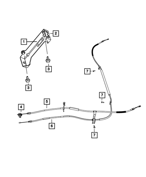 Parking Brake Lever, Cables and Rear Disc Park Brake Assembly for 2018 Dodge Grand Caravan #0