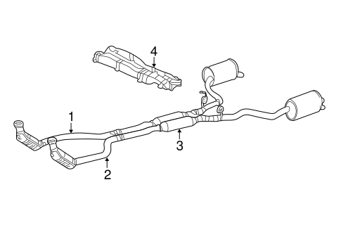 Exhaust System/Exhaust Components for 2002 Ford Thunderbird #1