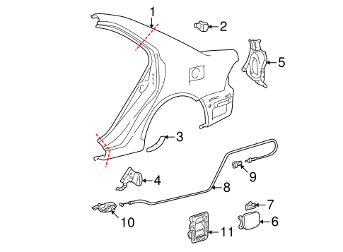 BODY/QUARTER PANEL & COMPONENTS for 2006 Toyota Corolla #1
